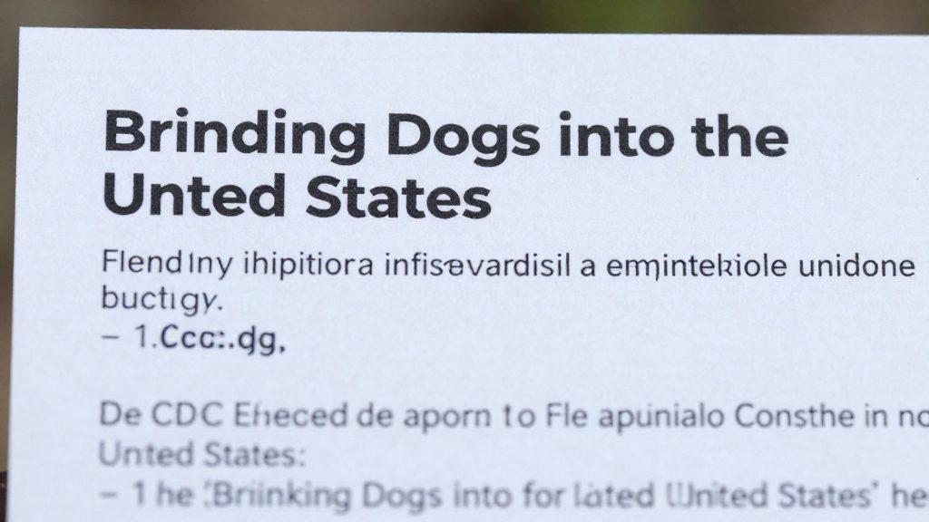 What the CDC requires for dogs entering the US