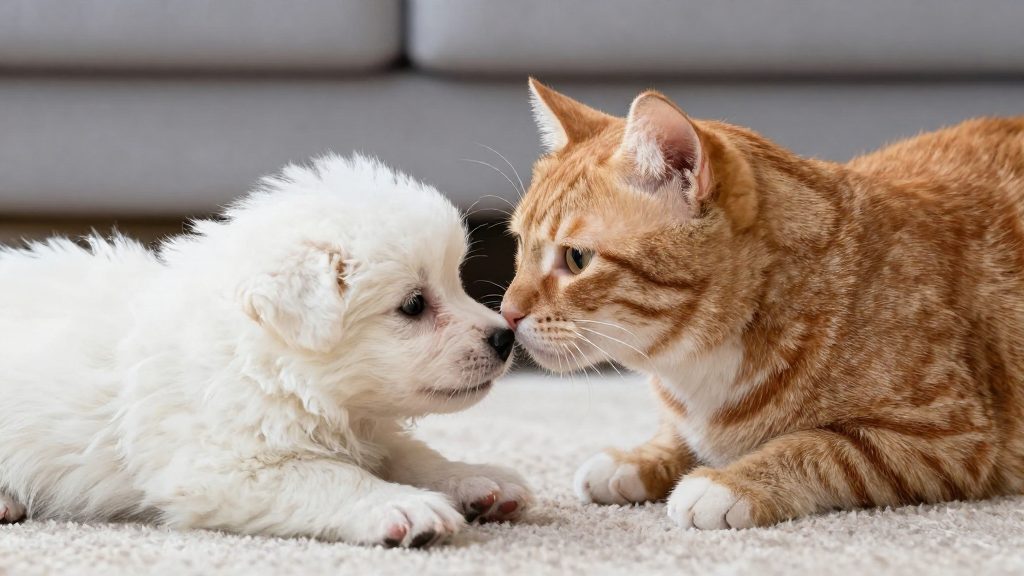 ¿Cómo presentar un cachorro a un gato?