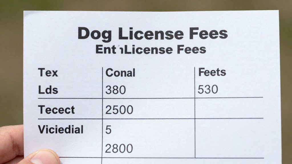 What does a dog license cost?