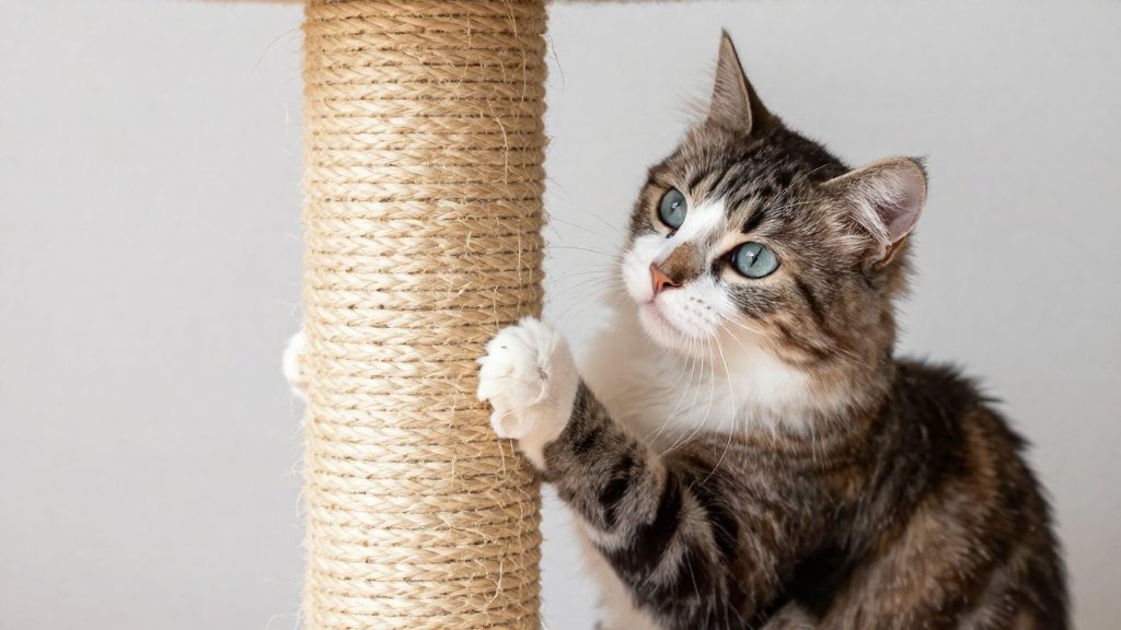 How do you get your cat to use the scratching post?