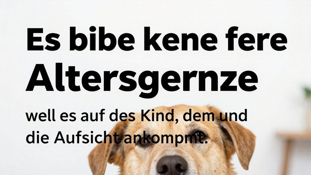 Ab welchem Alter können Kinder mit Hund umgehen?