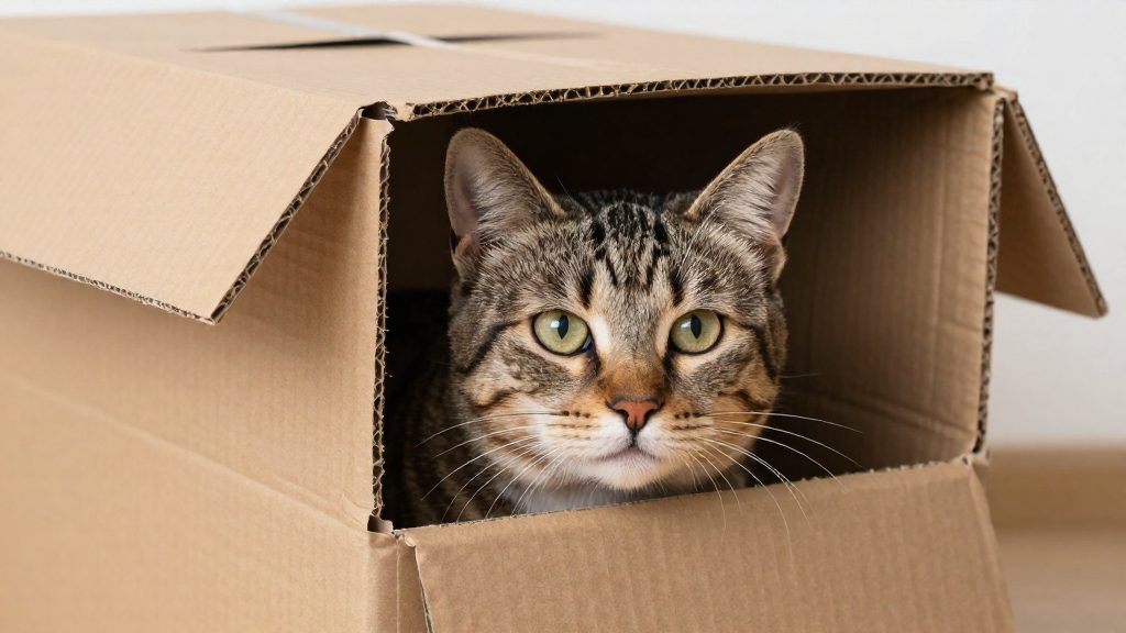Kartons, Tüten und Verstecke