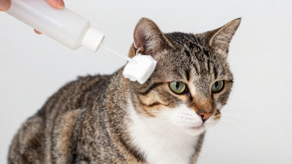 Que mettre dans l'oreille d'un chat ?