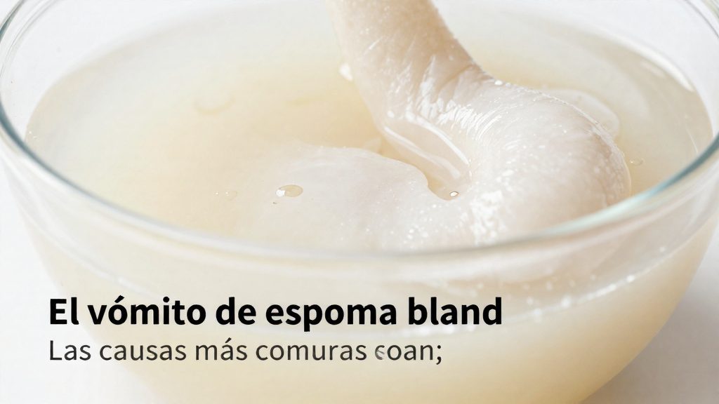 ¿Por qué mi perro vomita espuma blanca?
