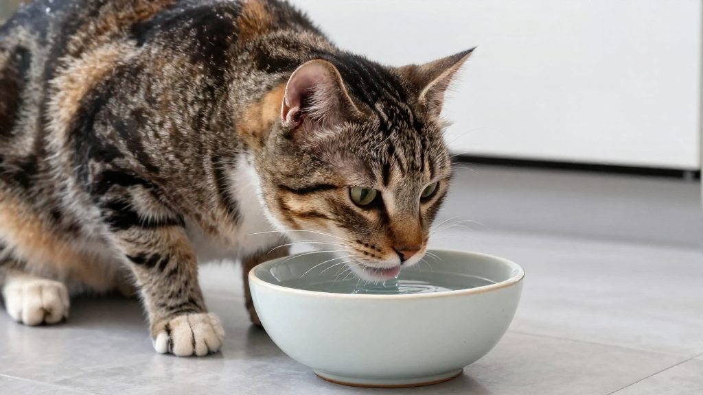 Quando il gatto beve troppo