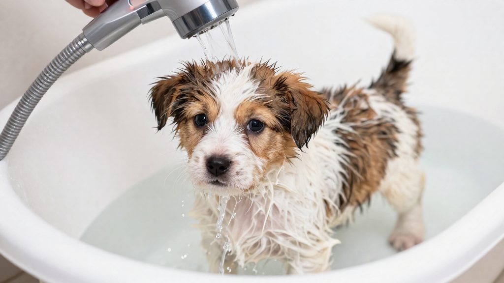Cuccioli: quando il primo bagno?